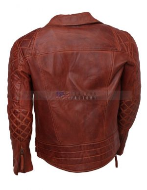 Designer Mens Brown Biker Leather Jacket For Sale Free Shipping Buy now