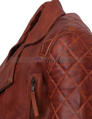 Designer Mens Brown Leather Jacke