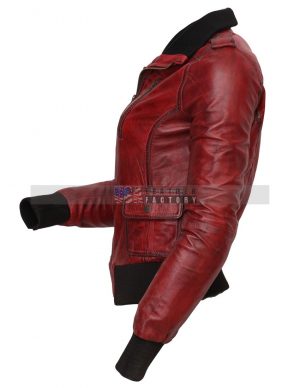 Designer Waxed Women Motorbike Leather Jacket Sale