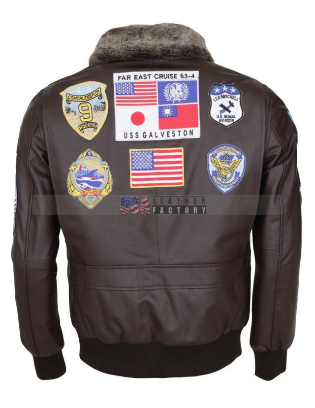 Top Gun Leather Jacket - Tom Cruise Top Gun Flight Bomber Jacket