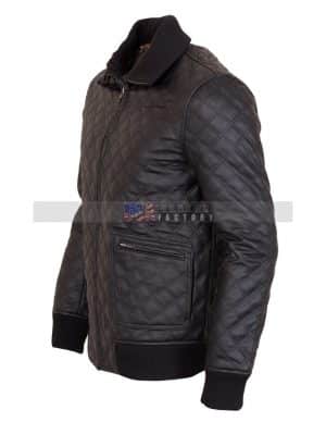 Casual Quilted Leather Jacket