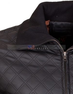 Casual Quilted Leather Jacket