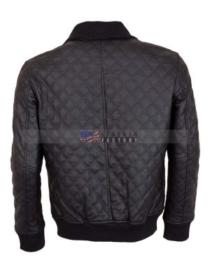 Casual Quilted Leather Jacket