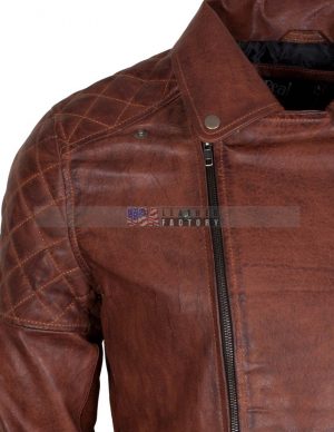 Brown Motorcycle Leather Jacket