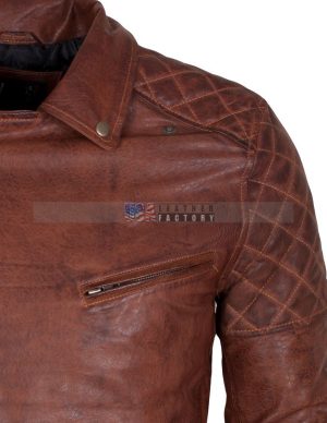 Brown Motorcycle Leather Jacket