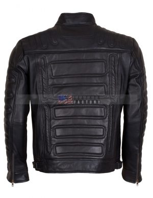 Padded Motorcycle Leather Jacket