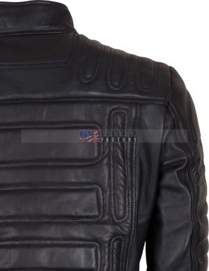 Padded Motorcycle Leather Jacket