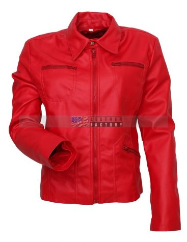 Emma Swan Leather Jacket | Once of Upon a Time Red Leather Jacket