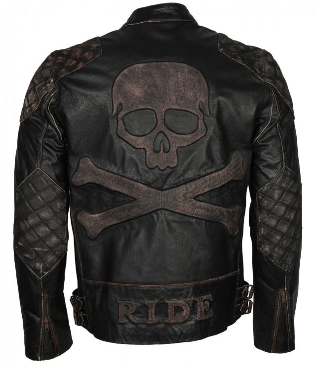 Skull Leather Jacket | Skull Embossed Biker, Motorcycle Jacket