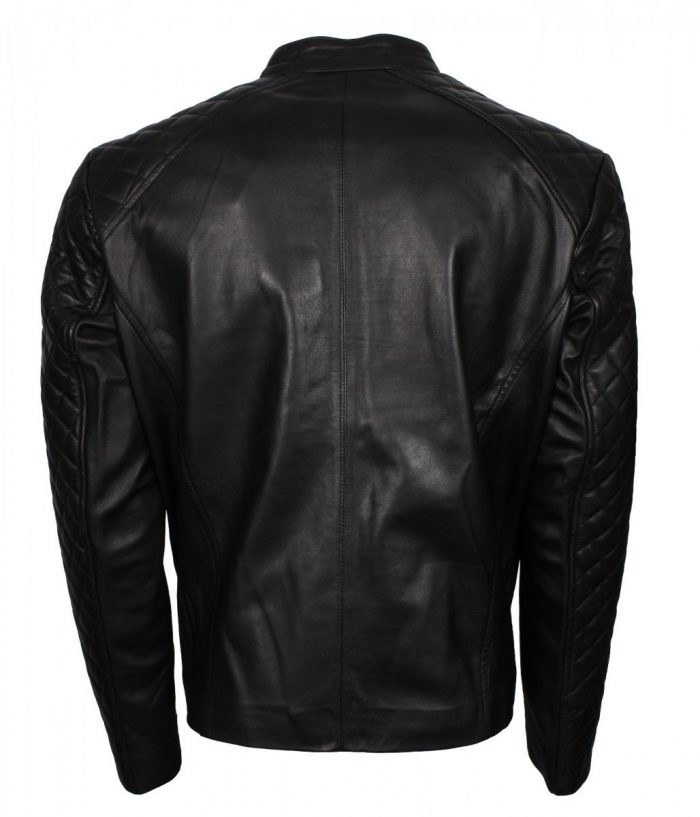 Quilted Black Leather Jacket