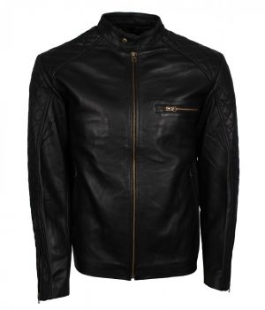 Quilted Black Leather Jacket