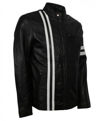 Retro Biker Leather Jacket | Men's Driver Biker Black Leather Jacket