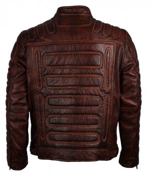 Brown Padded Leather Jacket