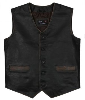 Skull Embossed Leather Vest