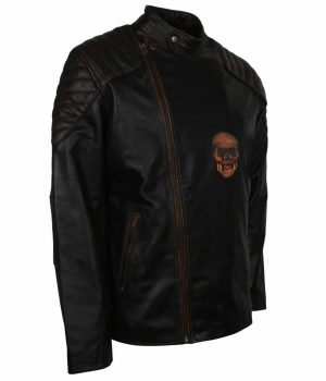 Black Motorcycle Leather Jacket