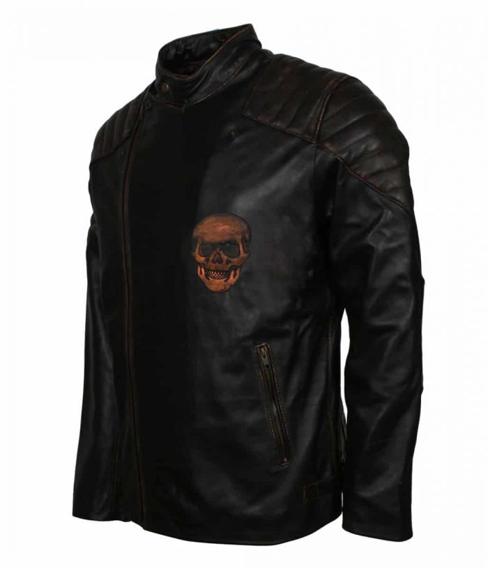 Black Motorcycle Leather Jacket