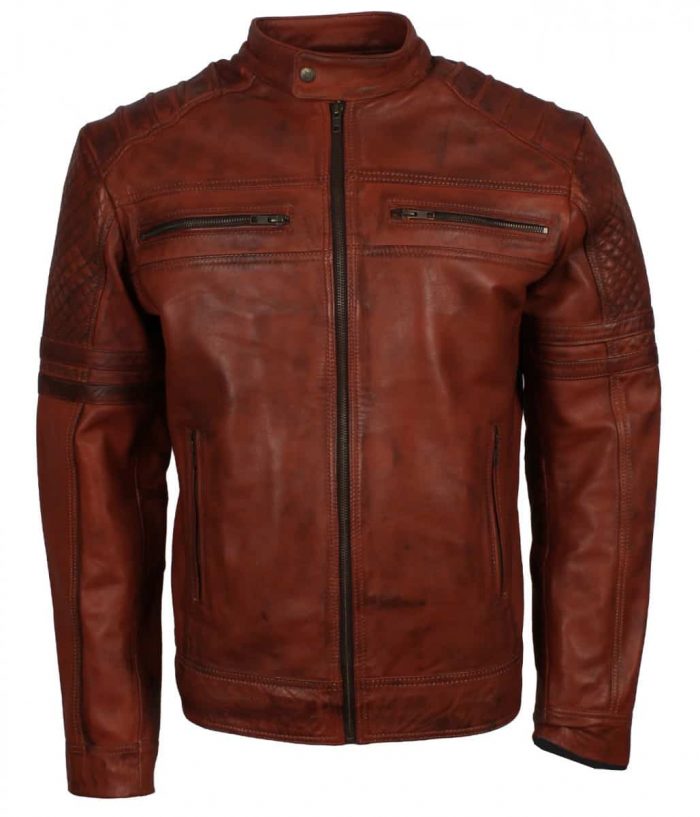 Biker brown Leather Jacket