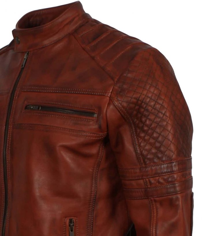 Biker brown Leather Jacket