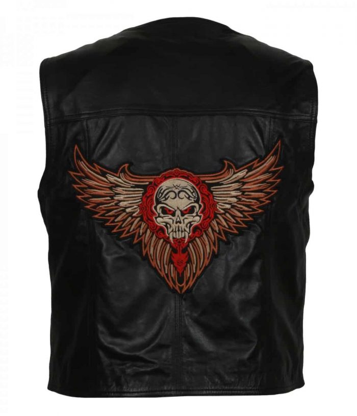 Motorcycle leather vest