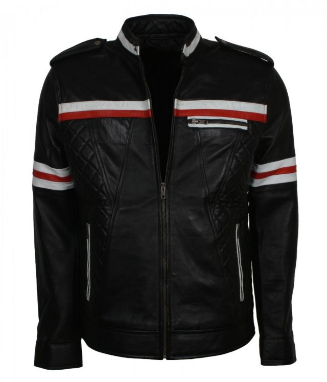 Zod Black Quilted Fashion Leather Jacket - USA Leaather Factory