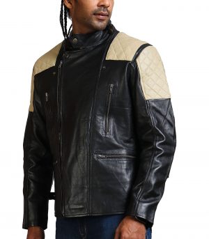 Black Brando Fashion Men Leather Jacket Sale