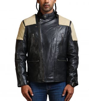 Black Brando Fashion Men Leather Jacket - Image 3