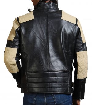 Black Brando Fashion Men Leather Jacket - Image 4