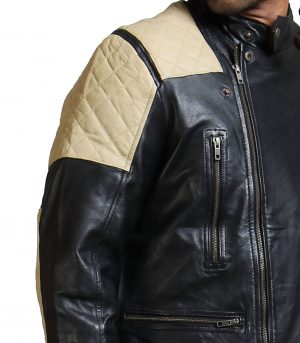 Black Brando Fashion Men Leather Jacket - Image 5