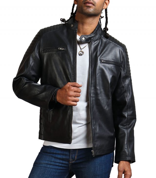 Riding Skeleton Boda Biker Leather Jacket - USA Leather Factory