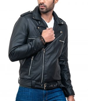 Negan Real Cowhide Motorcycle Leather Jacket Sale