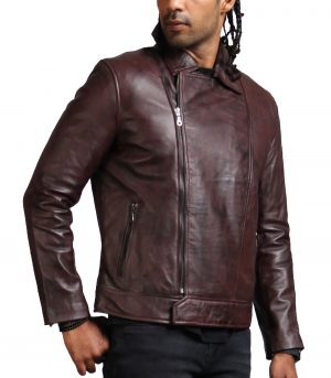 Vincent Men Fashion Brown Leather Jacket