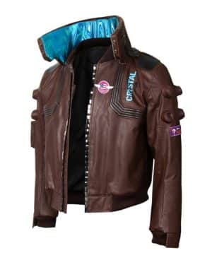 Cyberpunk 2077 Samurai Brown Leather Jacket - Image 3