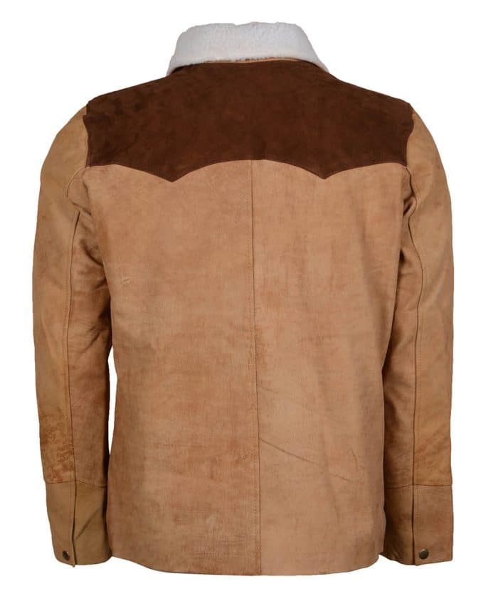 Yellowstone John Dutton Shearling Collar Jacket