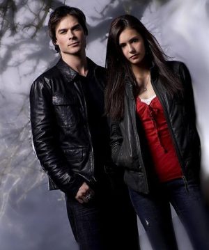 Damon-and-Elena-The-Vampire-Diaries-Black-Leather-Jackets