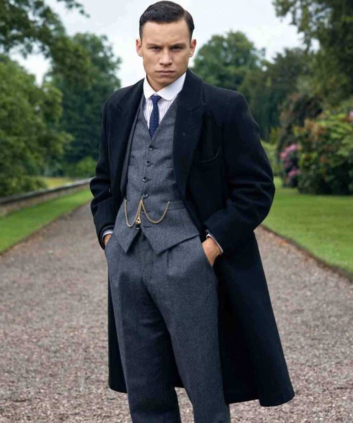  Finn Cole Black Wool Peaky Blinders Michael Gray Coat