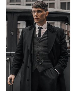 Cillian Murphy Peaky Blinders Black Trench Thomas Shelby Coat