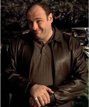 The Sopranos Tony Soprano Black Leather Jacket