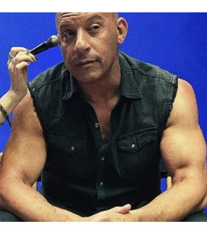 Vin-Diesel-Fast-X-2023-Dominic-Toretto-Black-Denim-Vest-Sale-Australia