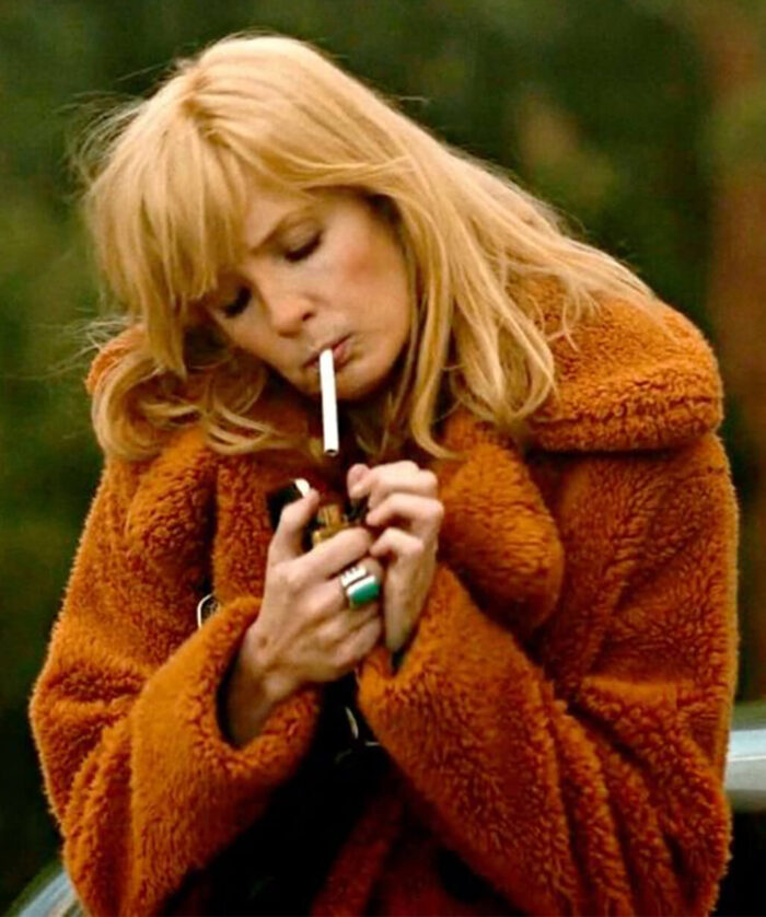 Yellowstone Beth Dutton Orange Fur Coat