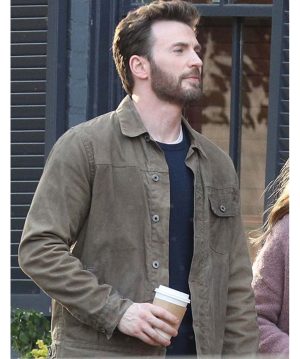 Cole Turner Chris Evans Ghosted Brown Cotton Jacket for Men