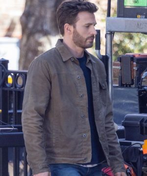 Cole-Turner-Chris-Evans-Ghosted-Brown-Cotton-Jacket-outfit