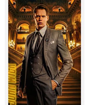 Marquis John Wick Chapter 4 Bill Skarsgard Gray Suit Sale premium quality