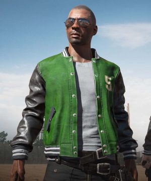 Pubg 5M Green and Black Bomber Jacket