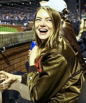 San Diego Emma Stone Bomber Jacket Sale