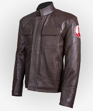 Star Wars The Last Jedi Poe Dameron Brown Leather Jacket For Men Sale UK USA and Australia