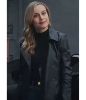 Fast X Brie Larson Black Leather Blazer online Sale