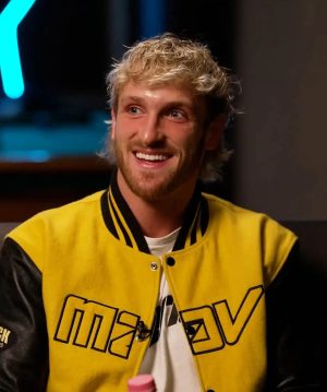 WWE 2023 Logan Paul Yellow Varsity Jacket For Men