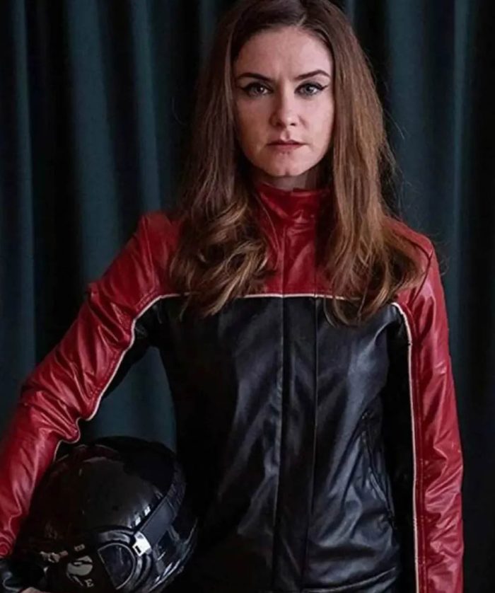 Women's Red Leather Jacket, Slim Fit Motorcycle Biker Jacket, Punk Style  Winter Jacket, Unique Gift for Her , Halloween , Fall Clothing - Etsy