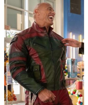 Red One 2023 Dwayne Johnson Leather Jacket Sale