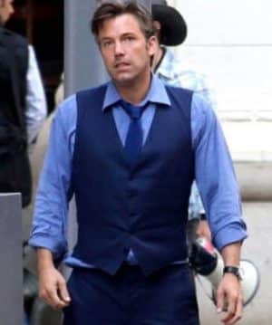 Bruce Wayne Dawn of Justice Ben Affleck Blue Vest sale